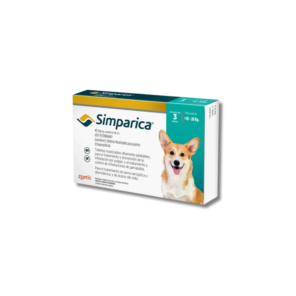 SIMPARICA (Para perro de 10 – 20 Kg)