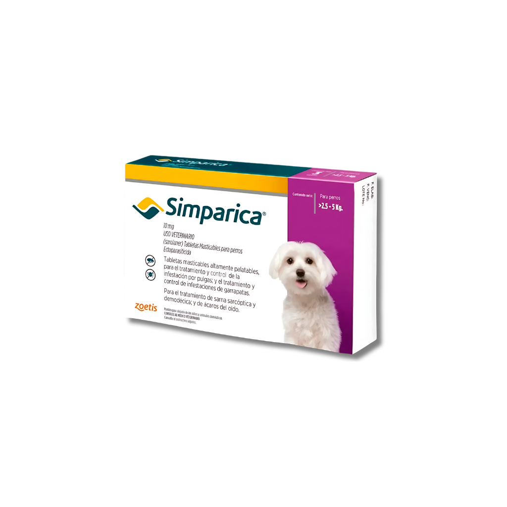 SIMPARICA (Para perro de 2.5 – 5 Kg)